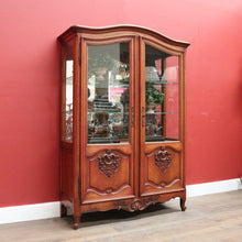 Load image into Gallery viewer, x SOLD Antique French Oak Bookcase, Eight Drawer Display Cabinet or Cupboard, Glass Doors. B12192
