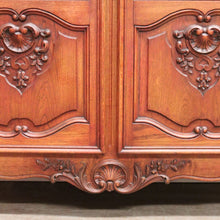 Load image into Gallery viewer, x SOLD Antique French Oak Bookcase, Eight Drawer Display Cabinet or Cupboard, Glass Doors. B12192
