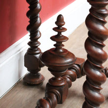 Load image into Gallery viewer, Anrique French Walnut Bedside Table with Marble and Barley twist legs B13018
