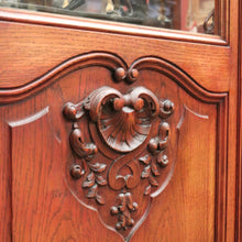 Load image into Gallery viewer, x SOLD Antique French Oak Bookcase, Eight Drawer Display Cabinet or Cupboard, Glass Doors. B12192
