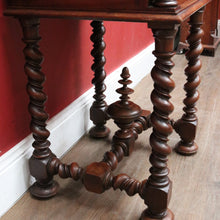 Load image into Gallery viewer, Anrique French Walnut Bedside Table with Marble and Barley twist legs B13018
