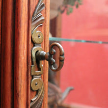Load image into Gallery viewer, x SOLD Antique French Oak Bookcase, Eight Drawer Display Cabinet or Cupboard, Glass Doors. B12192
