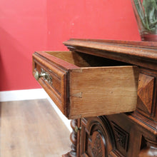 Load image into Gallery viewer, Anrique French Walnut Bedside Table with Marble and Barley twist legs B13018

