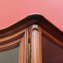 Load image into Gallery viewer, x SOLD Antique French Oak Bookcase, Eight Drawer Display Cabinet or Cupboard, Glass Doors. B12192

