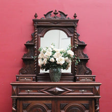 Load image into Gallery viewer, Antique French Walnut Mirror Back Dressing Table Cabinet Bedroom with Drawers B13019
