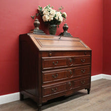 Load image into Gallery viewer, x SOLD Antique French Oak Writing Bureau c1830 – 3 Lower Drawers, Fitted Interior. B12591
