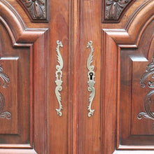 Load image into Gallery viewer, Antique French Walnut Mirror Back Dressing Table Cabinet Bedroom with Drawers B13019
