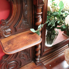 Load image into Gallery viewer, Antique French Walnut Mirror Back Dressing Table Cabinet Bedroom with Drawers B13019
