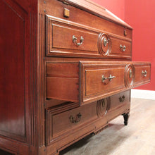 Load image into Gallery viewer, x SOLD Antique French Oak Writing Bureau c1830 – 3 Lower Drawers, Fitted Interior. B12591
