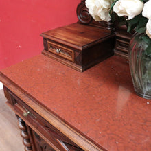 Load image into Gallery viewer, Antique French Walnut Mirror Back Dressing Table Cabinet Bedroom with Drawers B13019
