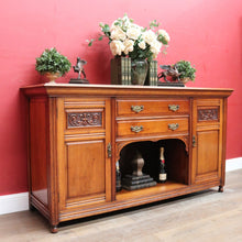 Load image into Gallery viewer, Antique English Edwardian Walnut 2 Door 2 Drawer Sideboard Cabinet B13011

