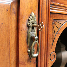 Load image into Gallery viewer, Antique English Edwardian Walnut 2 Door 2 Drawer Sideboard Cabinet B13011
