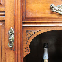 Load image into Gallery viewer, Antique English Edwardian Walnut 2 Door 2 Drawer Sideboard Cabinet B13011
