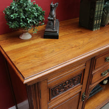 Load image into Gallery viewer, Antique English Edwardian Walnut 2 Door 2 Drawer Sideboard Cabinet B13011
