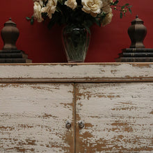 Load image into Gallery viewer, Vintage Narrow Two-Door Sideboard Hall Cabinet – Distressed Farmhouse Finish. B12604
