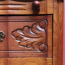 Load image into Gallery viewer, Vintage French Oak Writing Bureau with Drop Front Desk and Two Drawers on cabriole legs B12705
