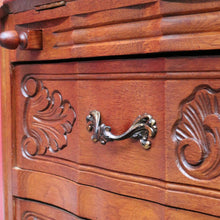 Load image into Gallery viewer, Vintage French Oak Writing Bureau with Drop Front Desk and Two Drawers on cabriole legs B12705
