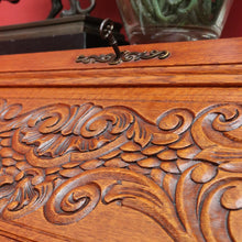 Load image into Gallery viewer, Vintage French Oak Writing Bureau with Drop Front Desk and Two Drawers on cabriole legs B12705
