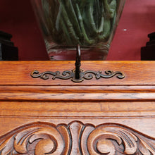 Load image into Gallery viewer, Vintage French Oak Writing Bureau with Drop Front Desk and Two Drawers on cabriole legs B12705
