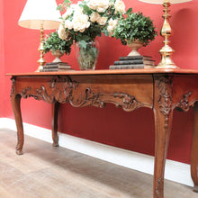 Load image into Gallery viewer, x SOLD Brigitte Forestier Cherrywood Two Drawer Hall Console Sofa Entry Table. B12598
