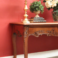 Load image into Gallery viewer, x SOLD Brigitte Forestier Cherrywood Two Drawer Hall Console Sofa Entry Table. B12598
