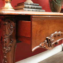 Load image into Gallery viewer, x SOLD Brigitte Forestier Cherrywood Two Drawer Hall Console Sofa Entry Table. B12598
