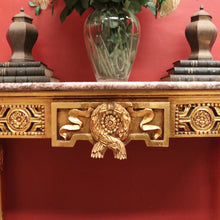 Load image into Gallery viewer, French Hall Table with Gilt Base and Rouge &amp; Cream Marble Top. B12599
