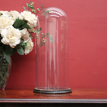 Load image into Gallery viewer, x SOLD Antique Glass Dome and Wooden Base, Statue, Religious, Clock Cover, Taxidermy Dome. B 12094
