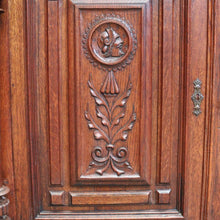 Load image into Gallery viewer, Antique French Oak Cabinet – Elegant Two Door, Two Drawer with Key. B12616
