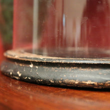 Load image into Gallery viewer, x SOLD Antique Glass Dome and Wooden Base, Statue, Religious, Clock Cover, Taxidermy Dome. B 12094
