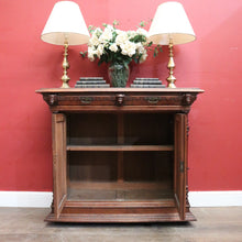 Load image into Gallery viewer, Antique French Oak Cabinet – Elegant Two Door, Two Drawer with Key. B12616
