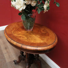 Load image into Gallery viewer, x SOLD Antique English Side Table, Lamp or Hall Table, Birdcage Base, Burr Walnut. B12184
