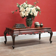 Load image into Gallery viewer, x SOLD Vintage Cedar Coffee Table – Shaped Top with Carved Legs, Elegant Design. B12610
