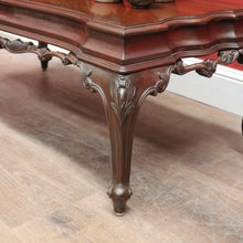 Load image into Gallery viewer, x SOLD Vintage Cedar Coffee Table – Shaped Top with Carved Legs, Elegant Design. B12610
