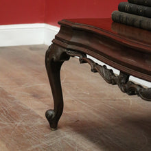 Load image into Gallery viewer, x SOLD Vintage Cedar Coffee Table – Shaped Top with Carved Legs, Elegant Design. B12610
