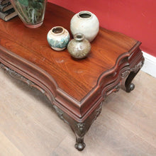 Load image into Gallery viewer, x SOLD Vintage Cedar Coffee Table – Shaped Top with Carved Legs, Elegant Design. B12610
