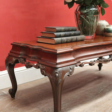 Load image into Gallery viewer, x SOLD Vintage Cedar Coffee Table – Shaped Top with Carved Legs, Elegant Design. B12610
