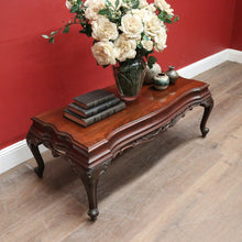 Load image into Gallery viewer, x SOLD Vintage Cedar Coffee Table – Shaped Top with Carved Legs, Elegant Design. B12610
