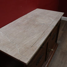 Load image into Gallery viewer, French farmhouse sideboard with two drawers two door cupboard and marble top. B12763
