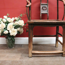 Load image into Gallery viewer, Vintage Chinese Horseshoe-Back Chair – Yoke-Back Official’s Hat with Carving. B12611
