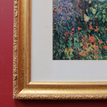 Load image into Gallery viewer, Claude Monet A Corner in the Garden at Montgeron print in gilt frame. B13024
