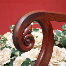 Load image into Gallery viewer, Antique English Mahogany Armchair – Scroll Arms, Turned Legs, Padded Seat. B12612
