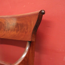 Load image into Gallery viewer, Antique English Mahogany Armchair – Scroll Arms, Turned Legs, Padded Seat. B12612
