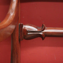 Load image into Gallery viewer, Antique English Mahogany Armchair – Scroll Arms, Turned Legs, Padded Seat. B12612
