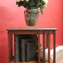 Load image into Gallery viewer, Antique English Oak Revolving Solicitors Bookcase – Eight Section with Castors. B12617
