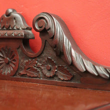 Load image into Gallery viewer, Antique English Mahogany Hall Cabinet – Glass Doors, Carved Detail, with Key. B12595
