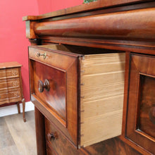 Load image into Gallery viewer, English mahogany chest of drawers with hidden compartments and original handles. B12669
