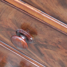 Load image into Gallery viewer, English mahogany chest of drawers with hidden compartments and original handles. B12669
