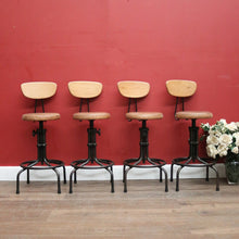 Load image into Gallery viewer, x SOLD A Set of Four Vintage Designer Bar Stools or Breakfast Bar Stools. B12210
