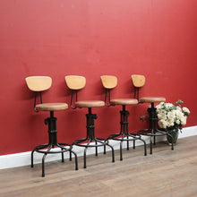 Load image into Gallery viewer, x SOLD A Set of Four Vintage Designer Bar Stools or Breakfast Bar Stools. B12210

